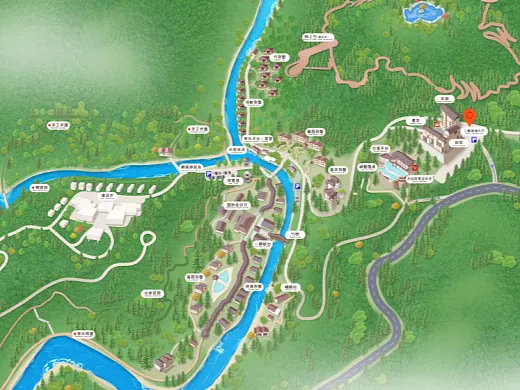 沙县结合景区手绘地图智慧导览和720全景技术，可以让景区更加“动”起来，为游客提供更加身临其境的导览体验。